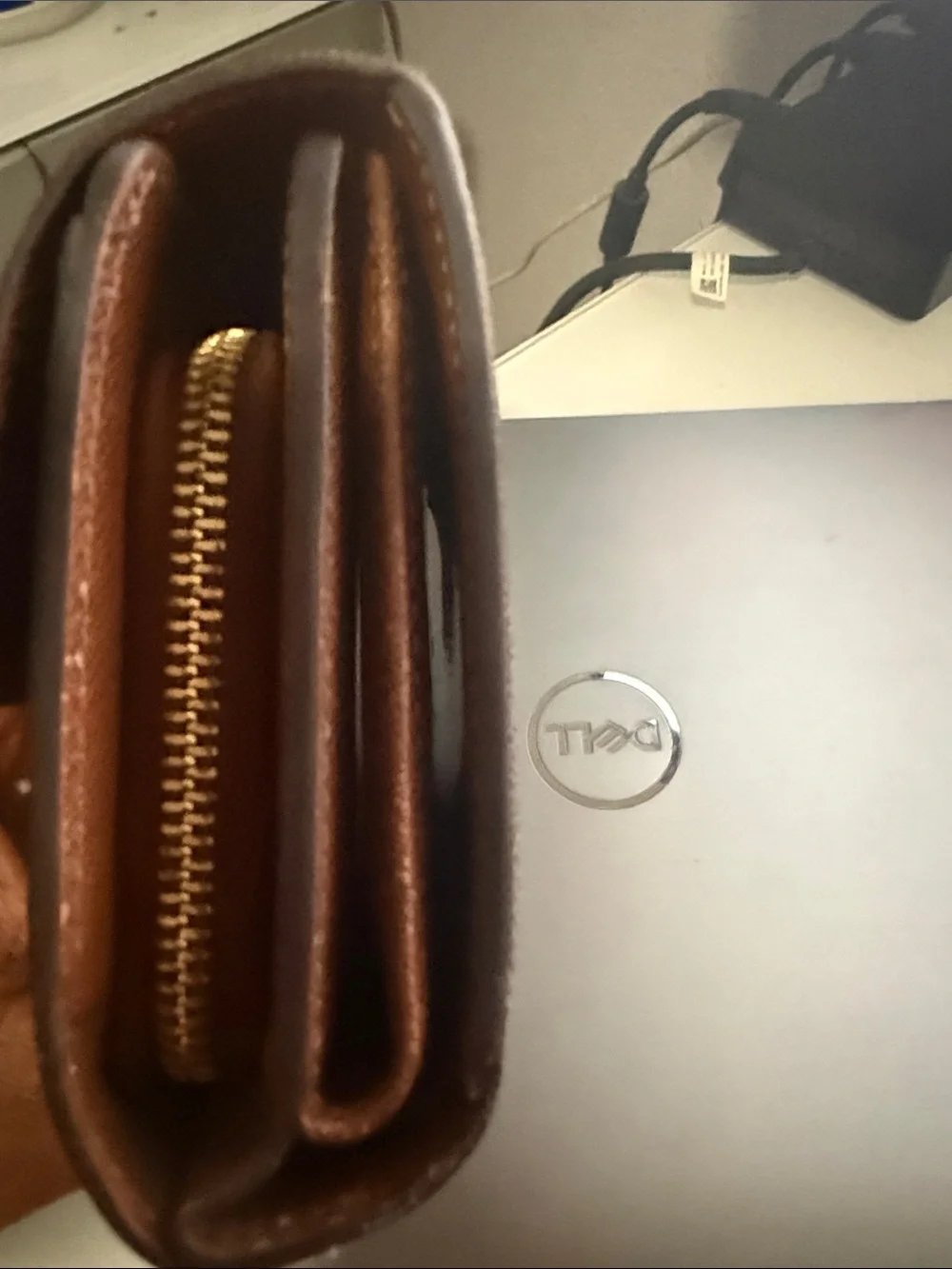 100% Authentic Louis Vuitton Monogram Small Wallet with Gold Hardware